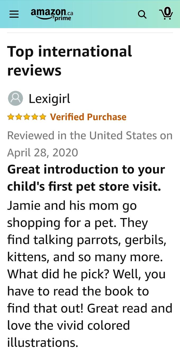 Amazon Customer Book Review from Lexigirl