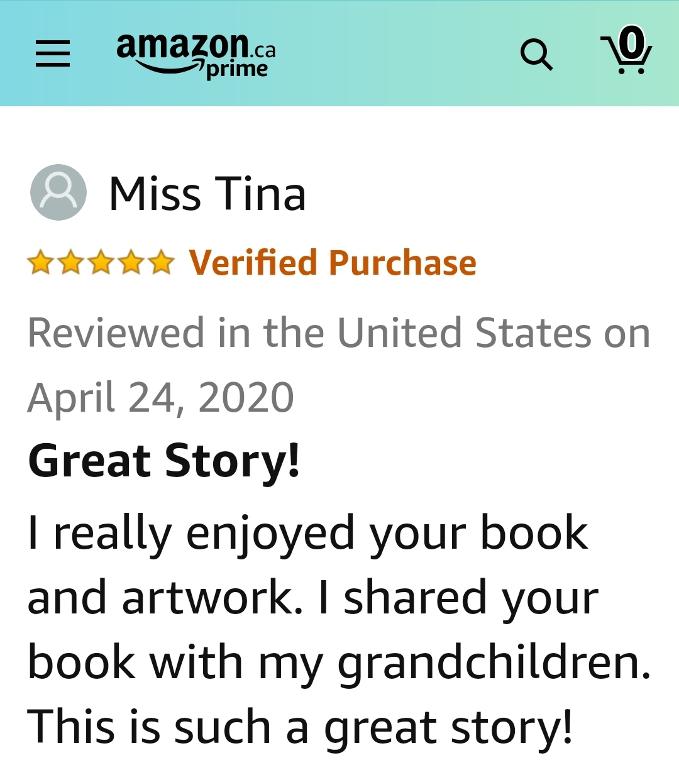 Amazon Customer Book Review from Miss Tina