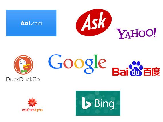 Various Search Engine Logos
